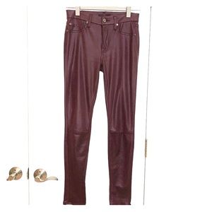 7 For All Mankind embossed faux leather jeans sz25